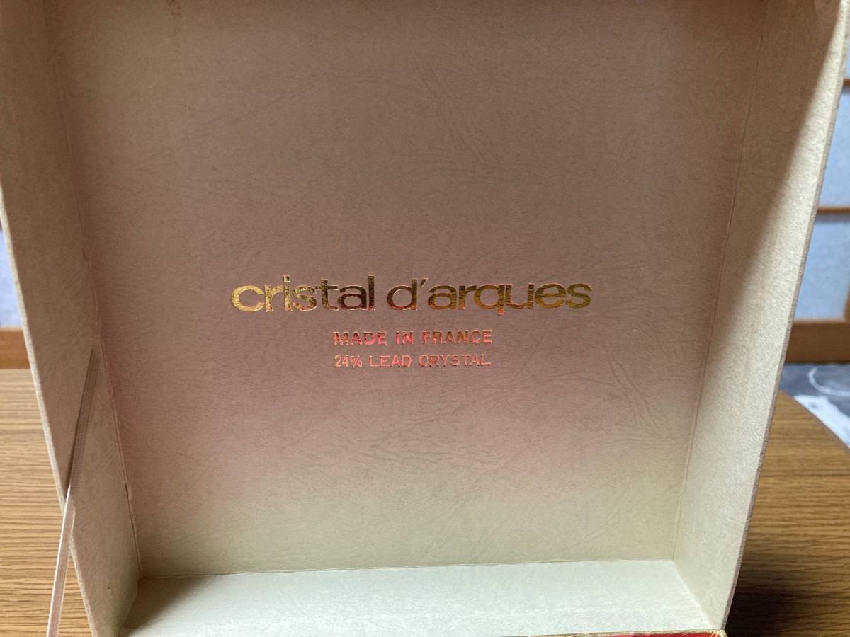 レトロ 未使用保管品 CRISTAL D'AＲQUES クリスタルダルク ワイングラス ペア J.G DURAND & Cie DR-21の画像3