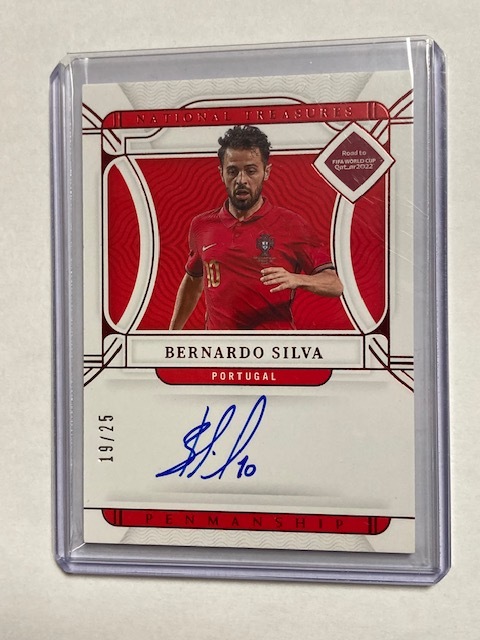 2021-22 Panini RTWC National Treasures Bernardo Silva /25 直書きサインカード ベルナルド・シウバの画像1