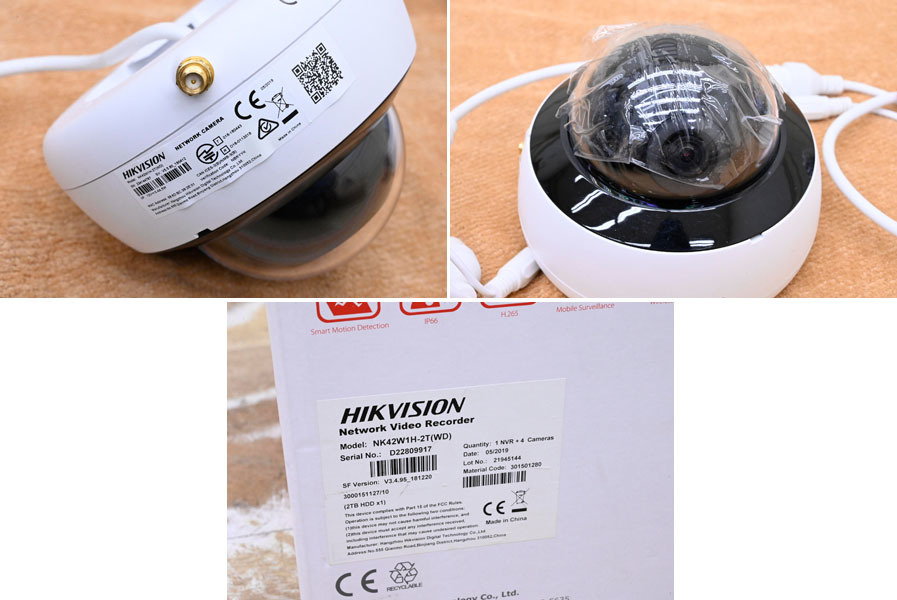 HA261 未使用？ 美品 HIK VISION ハイク ビジョン 防犯カメラセット レコーダー wi-fi NVR KIT ワイファイキット 4チャンネル