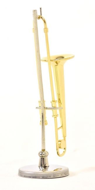  miniature musical instruments ( figure ) trombone color Gold made of metal 1/12(8cm) Sunrise sound house ( decoration thing . sound is doesn't go out )