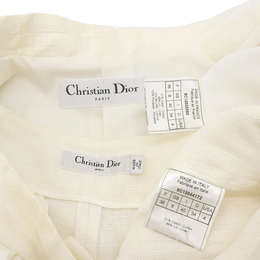 CHRISTIAN DIOR クリスチャンディオール by John Galliano ガリアーノ期 セットアップ キュロット レディース 白 40 2008SS アーカイブ_画像7