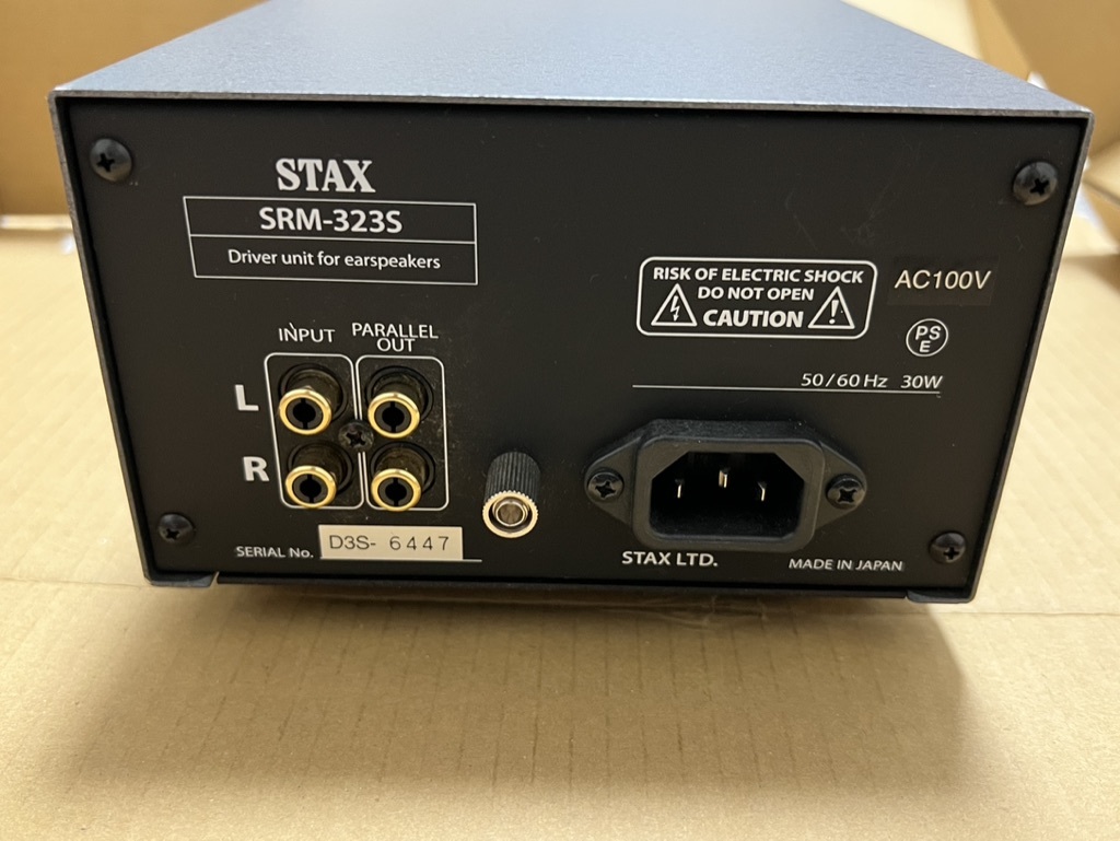 シルバー/レッド STAX スタックス ヘッドホンアンプ DAC SRM-323S - アンプ