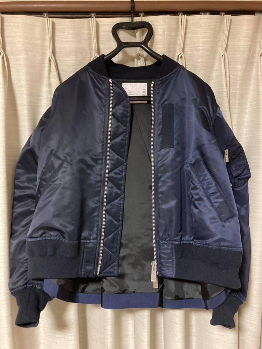 Yahoo!オークション - 未使用展示品 sacai ma-1 ブルゾン ナイロン ボ