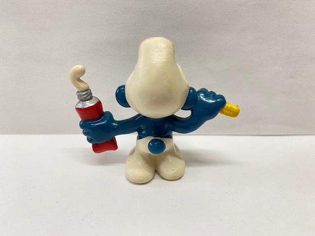 期間限定大幅値下！【 スマーフ PVC 】 SMURF ヴィンテージ 歯磨き ハミガキ / SCHLEICH シュライヒ SMURF VINTAGE PVC FIGURE V6-31-40の画像3