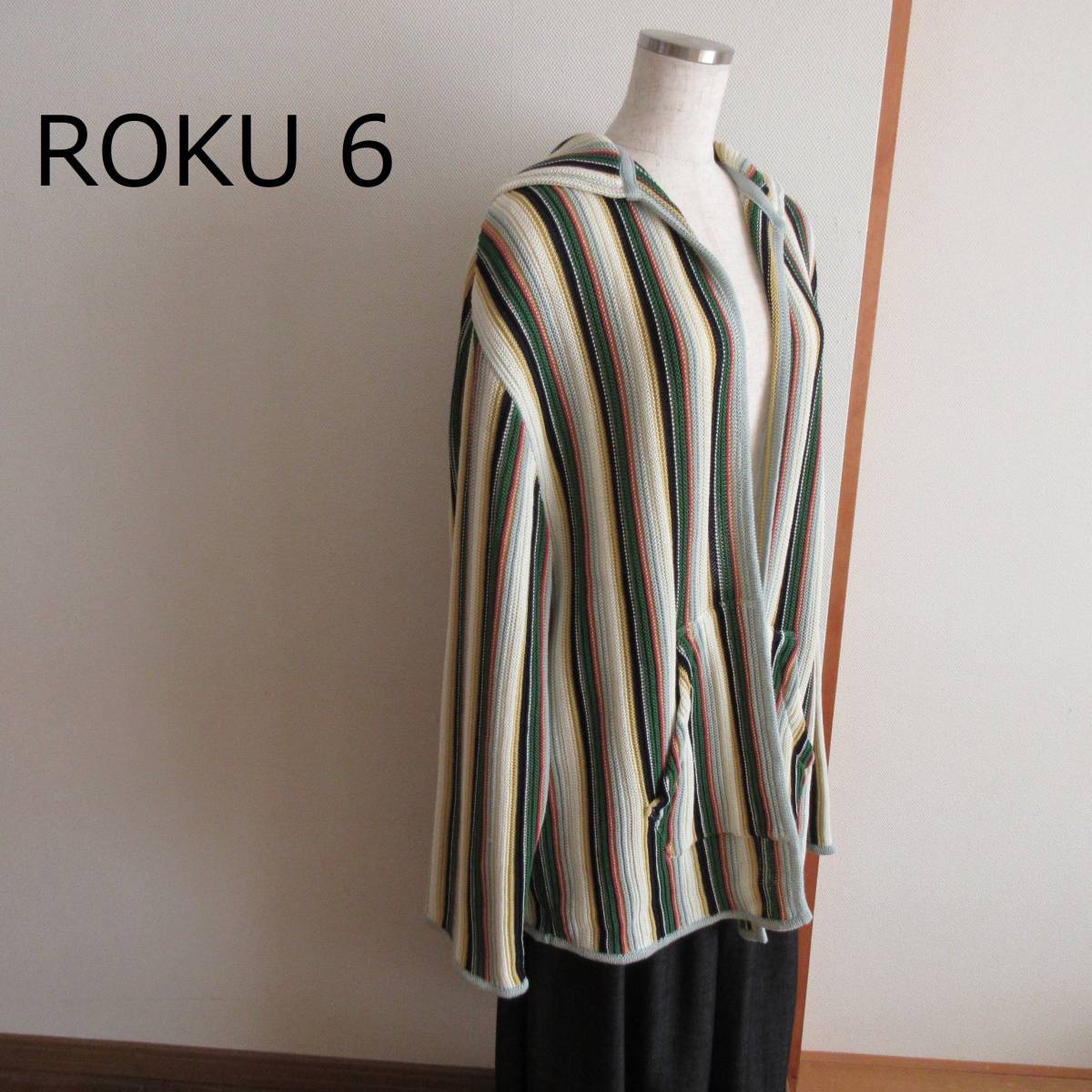 ROKU 6☆ロク ミックスストライプフードジャケット 2022年5月-
