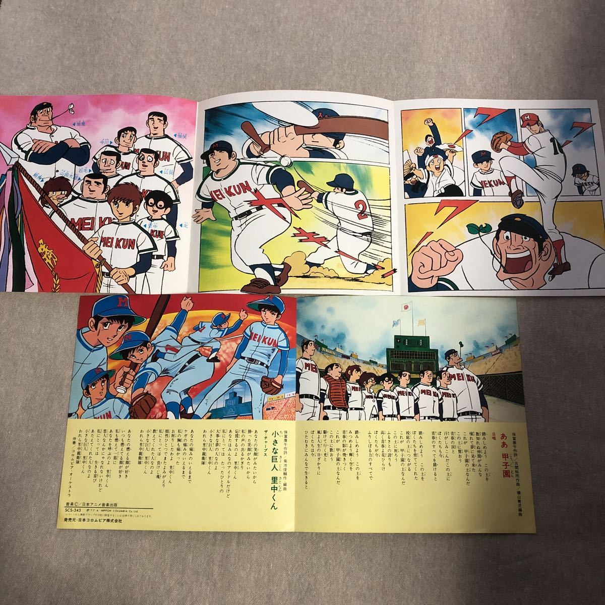 ドカベン　中古EPレコード２枚セット　水島新司　テレビ漫画_画像3