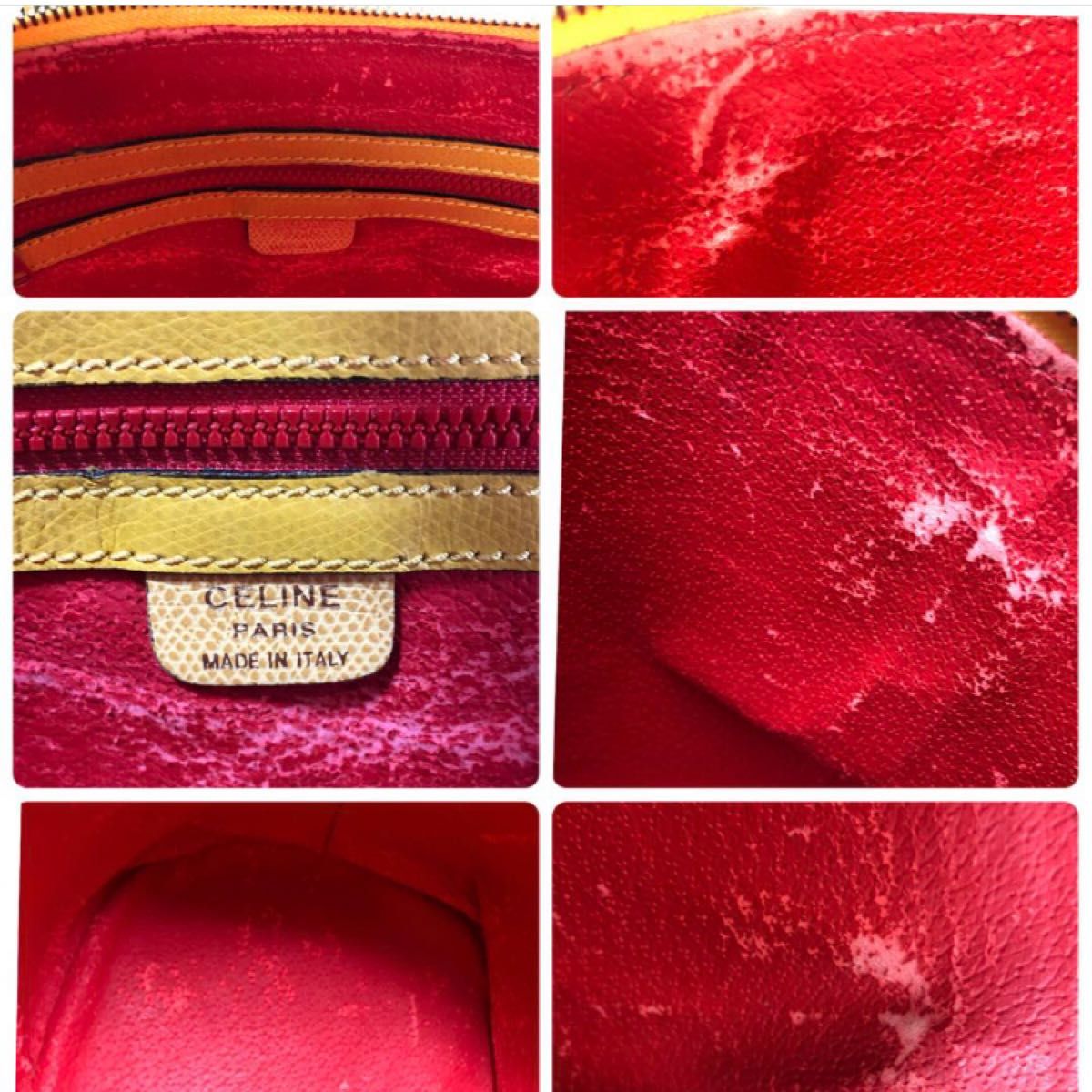 セリーヌ CELINE 2way バッグ ショルダー ハンド 保存袋付 イエロー