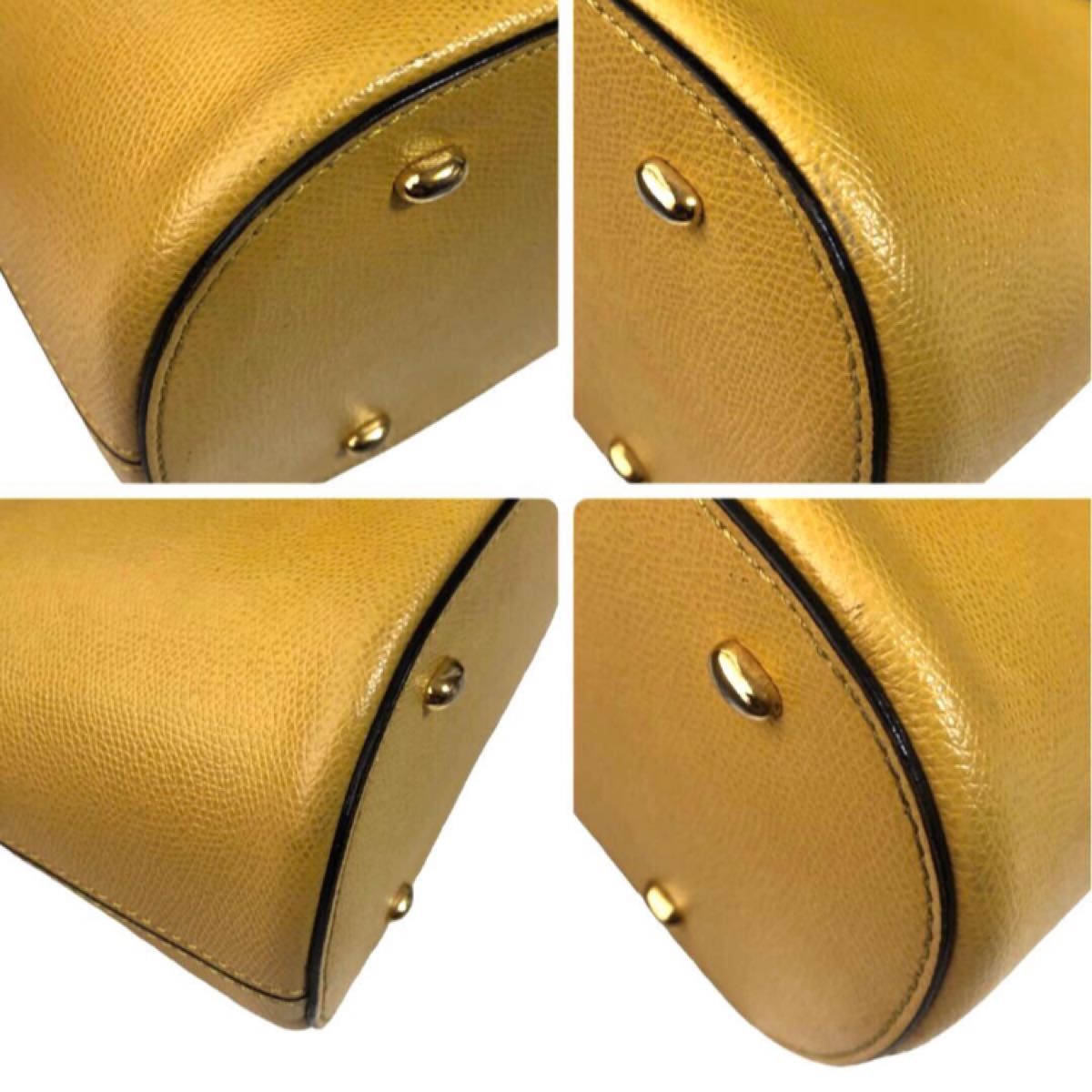 セリーヌ CELINE 2way バッグ ショルダー ハンド 保存袋付 イエロー