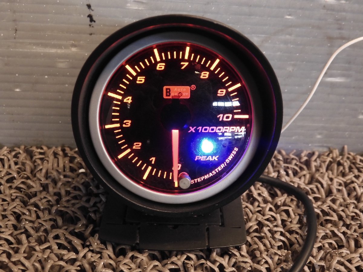 6954 auto gauge tachometer 60mm red / white 