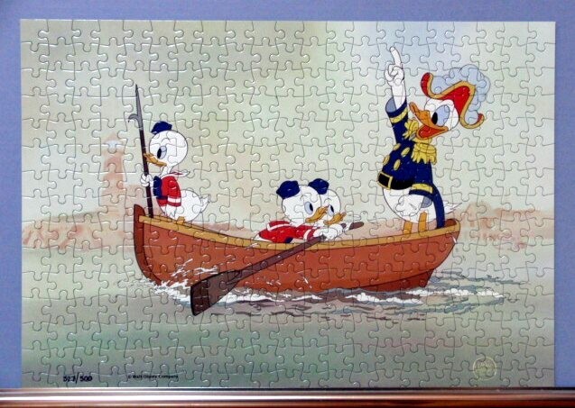 (中古) ジグソーパズル ディズニー "Sea Scouts" シー スカウト 『 ドナルドの海洋団長(1939)より』 本型・ブック型 300ピース の画像6