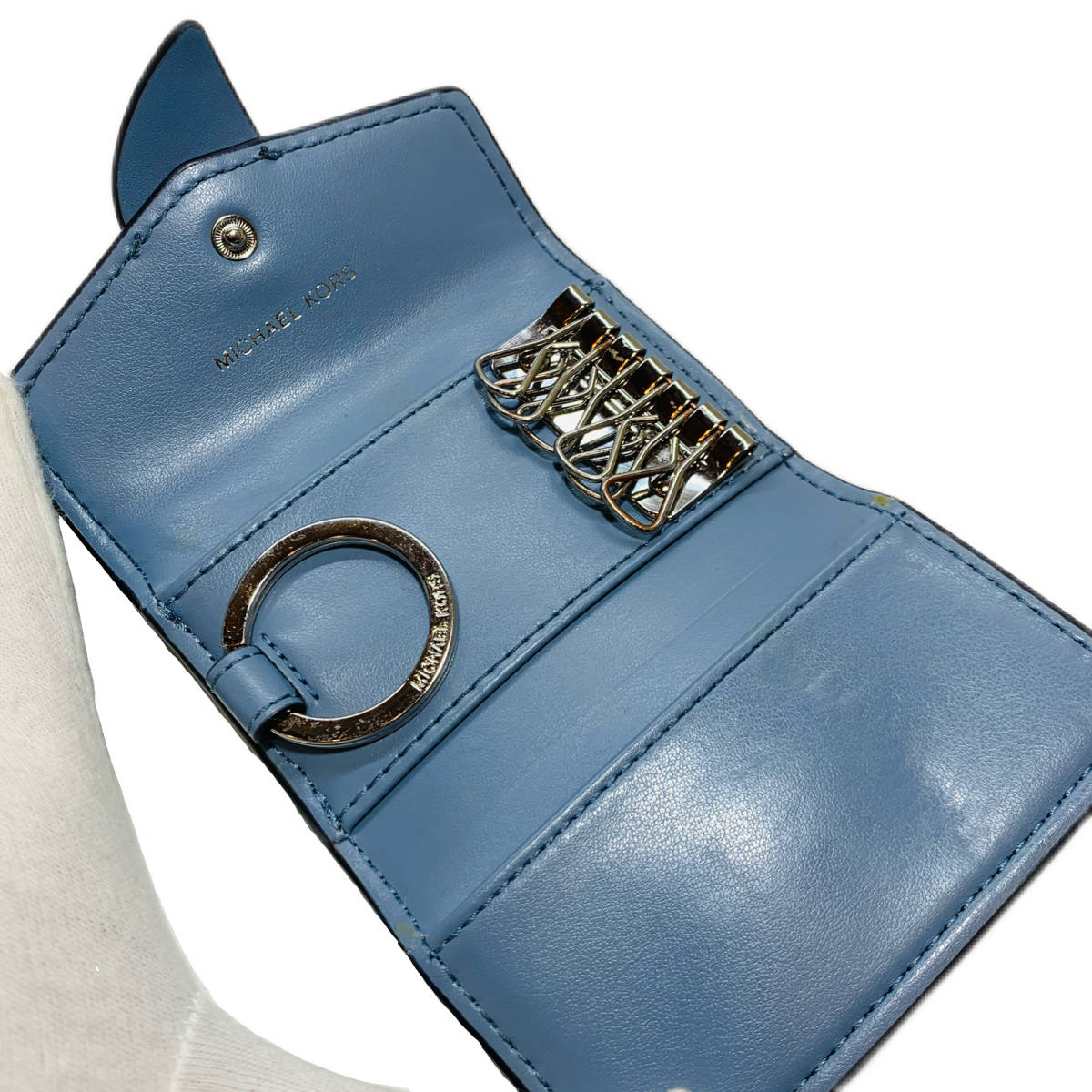 ヤフオク! - MICHAEL KORS マイケルコース レザー キーケース...