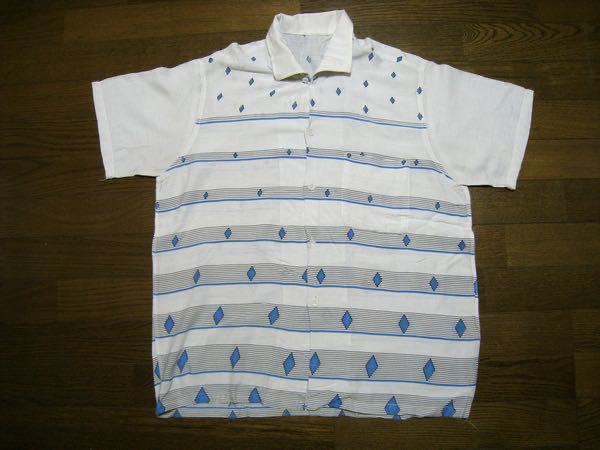 50s VINTAGE ロカビリー アーガイル ダイヤ柄 シャツ ギャバ