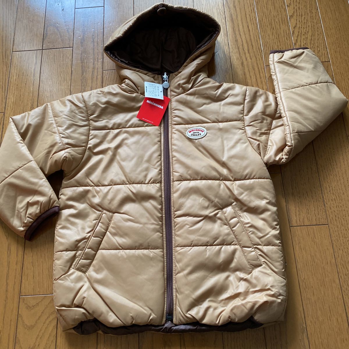 期間限定価格 新品 ミキハウス リバーシブル中綿入りジャケット 120 ...