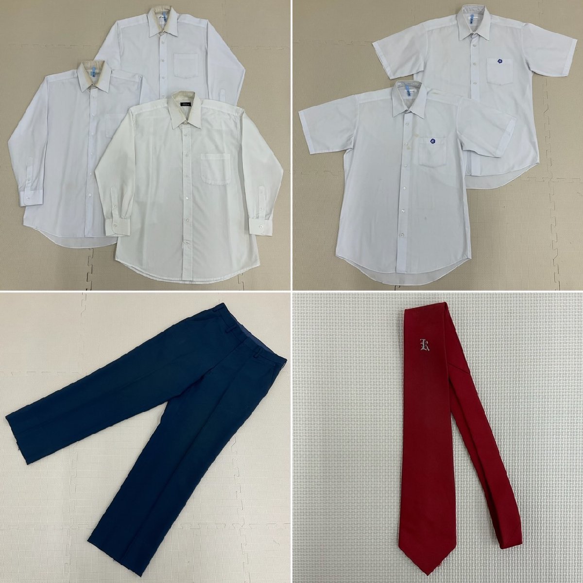 UT221-3 (中古) 栃木県 宇都宮北高校 男子学生服 8点セット /校章付/旧制服/M/A160/A170/W76/ブレザー/シャツ/ズボン/ネクタイ/夏冬/制服/_画像3