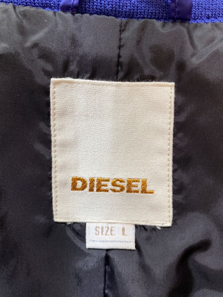  ◆ DIESEL (ディーゼル) ジップデサイン  ナイロン 中綿 ライダースジャケット