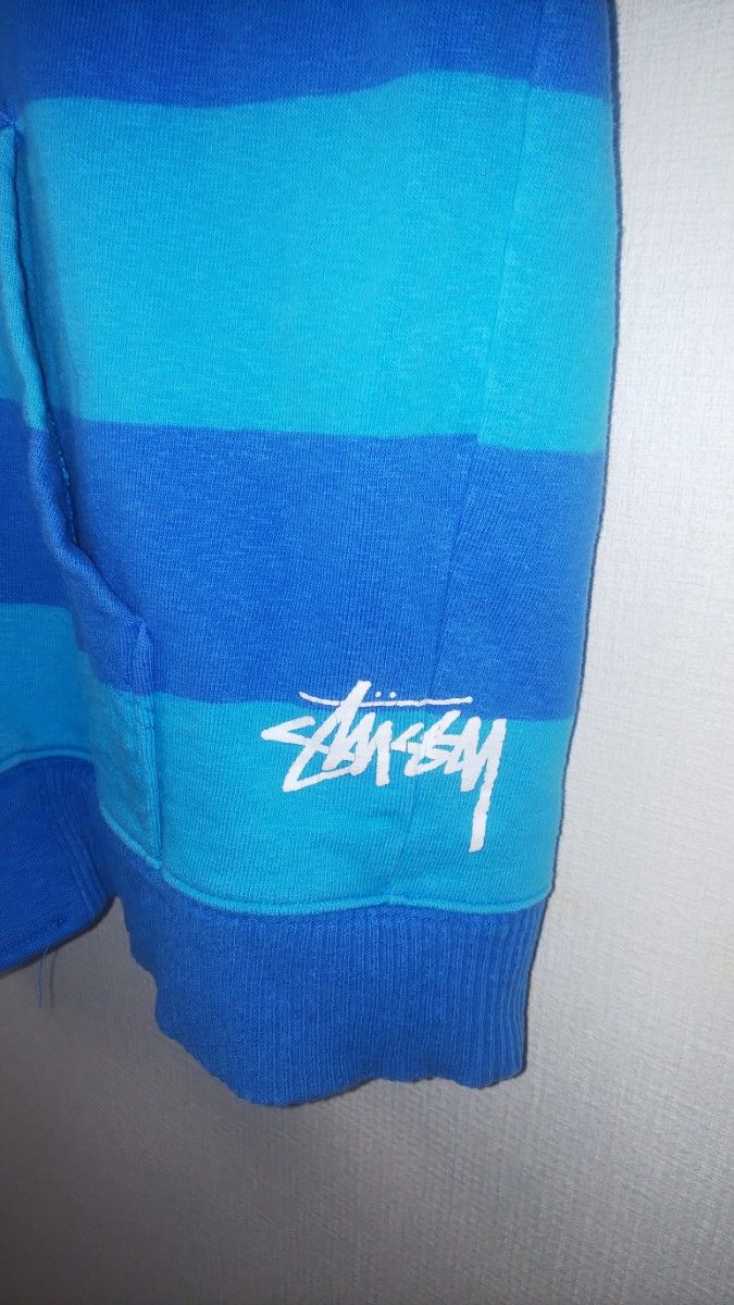 ステューシー STUSSY パーカー ＸＬ 青