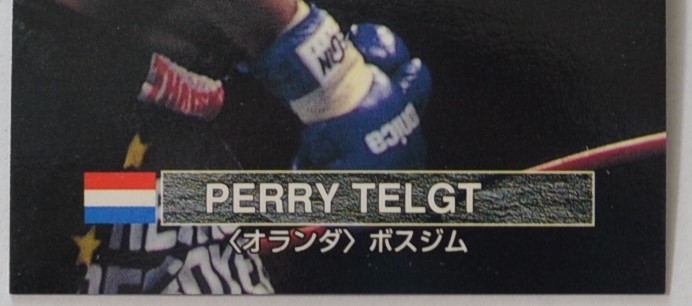 送料84円　K-1●PERRY TELGT ペリー・テリグッド●格闘技　トレーディングカード　6,5㎝×9㎝　美品_画像2