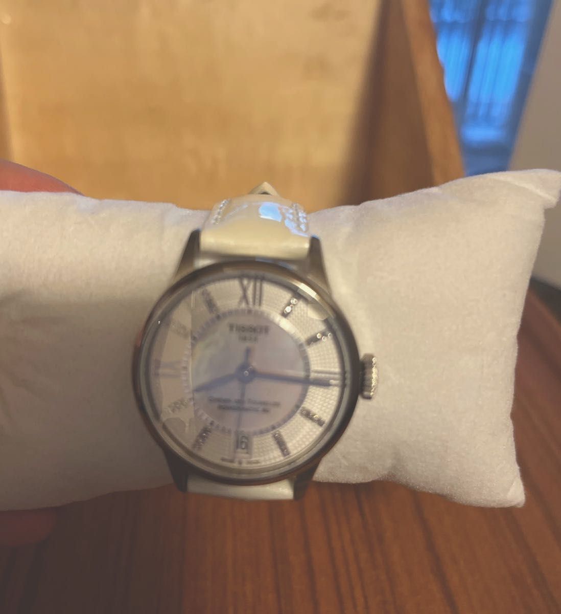 新品 TISSOT ティソ 時計 自動巻 ホワイト レザー パワーマチック80