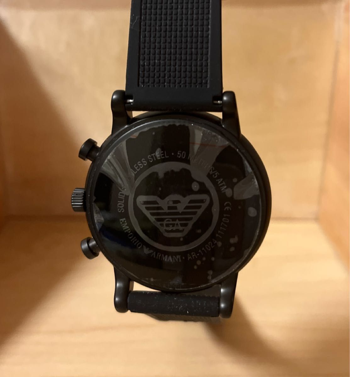 定価万円 エンポリオアルマーニメンズ腕時計 黒ブラック   通販
