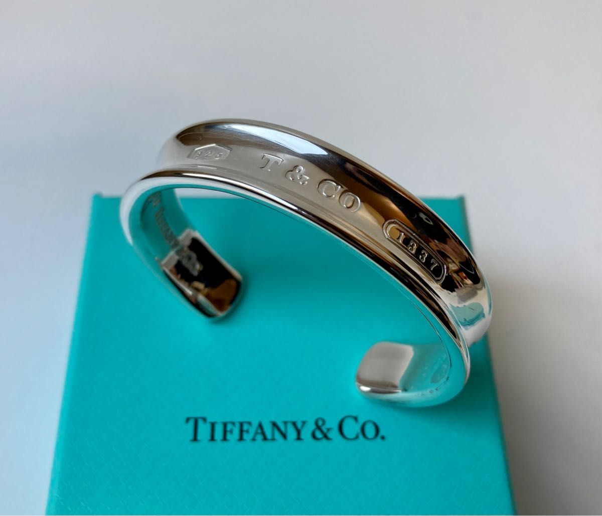 Tiffany＆co. ティファニー　1837 ブランドロゴ　ワイドバングル　シルバーカフ　Ag925