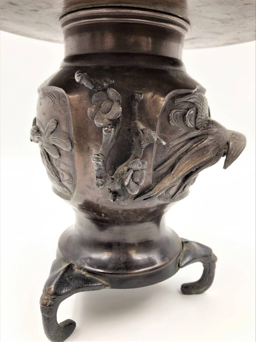 最高級のスーパー最高級のスーパー古董品,古銅製花器,(旧家藏出