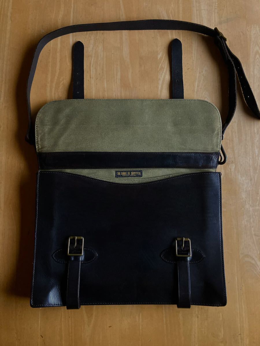 名作】RRL Corbin Leather Messenger Bag OS 満点の nods.gov.ag