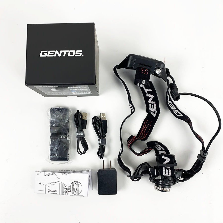未使用品 GENTOS ジェントス ハイブリット式 LEDヘッドライト GH-101RG [U8913]の画像2