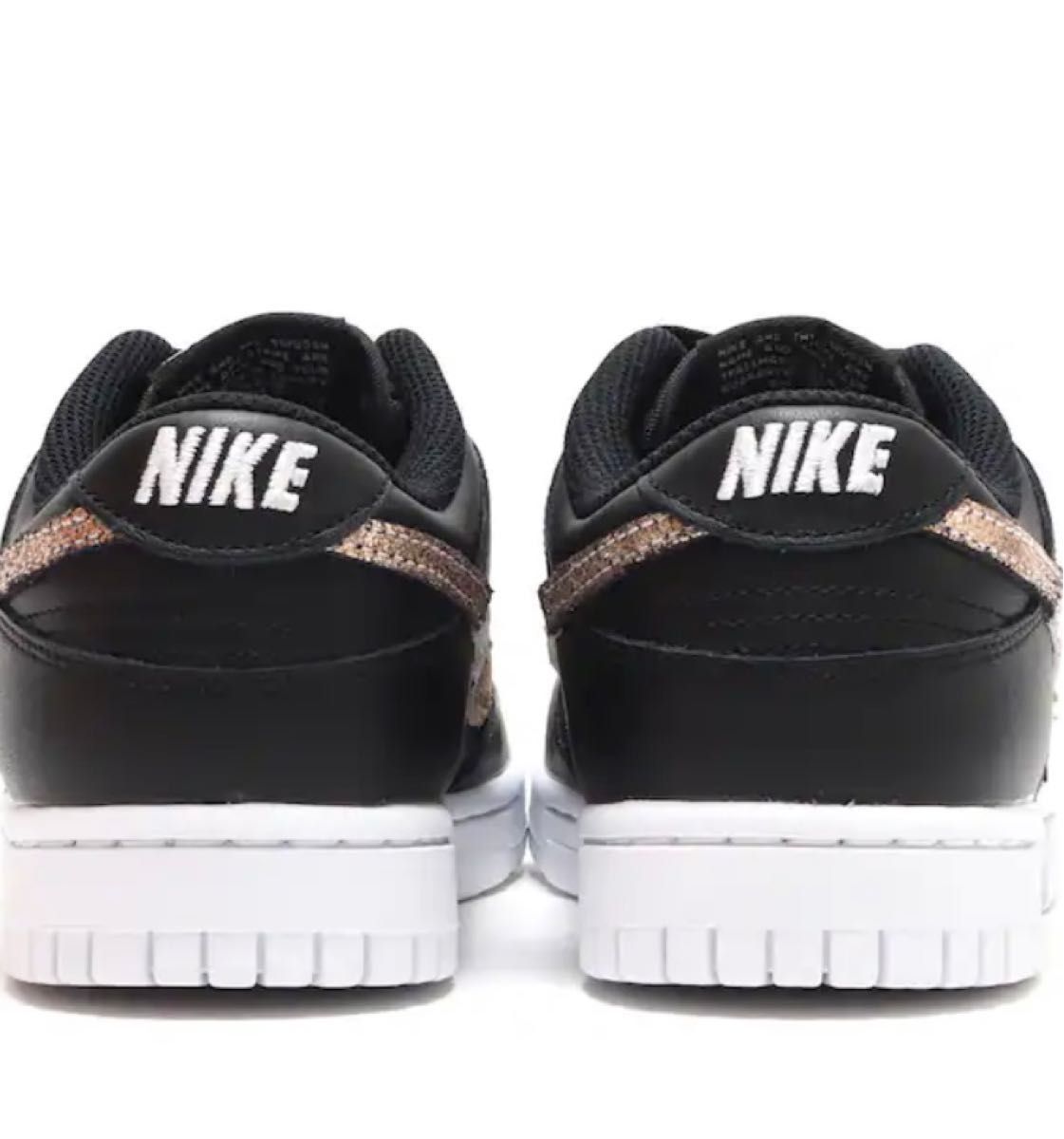 W NIKE DUNK LOW SE BLACK 黒 アニマル　レオパード　豹柄　ヒョウ柄　ジョーダン　ダンク　ロー　ハイ ナイキ