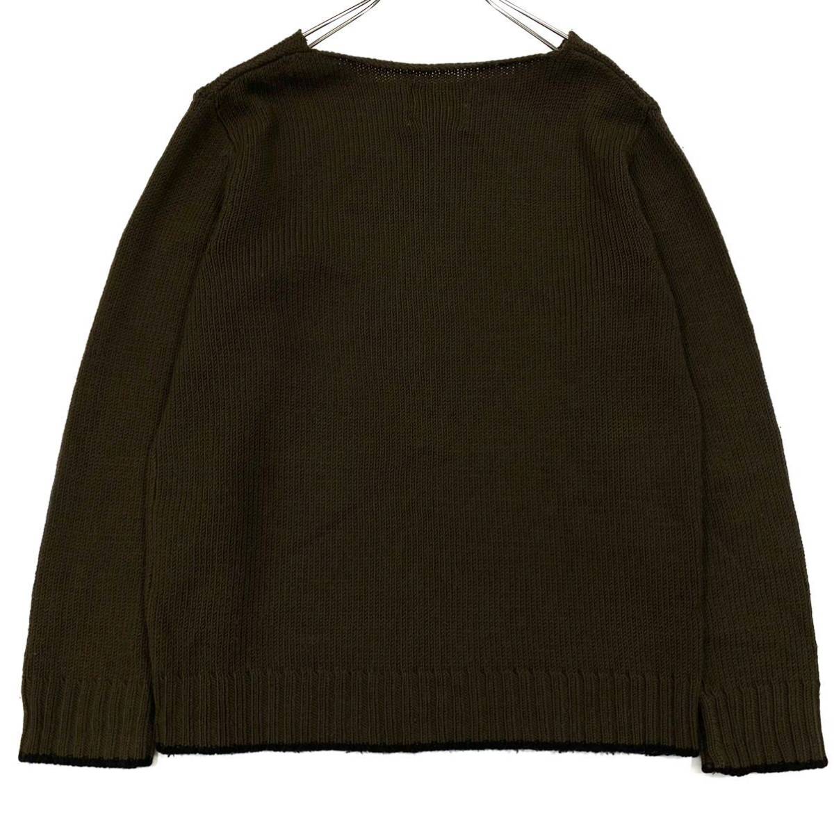 TAKEO KIKUCHI( Takeo Kikuchi ) knitted sweater men's 2 brown group / black 