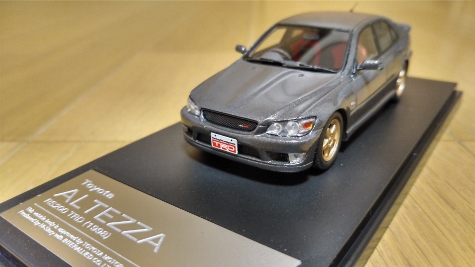 即決　ハイストーリー　TOYOTA　ALTEZZA　RS200　TRD　1998　トヨタ　アルテッツァ　ダークグレーマイカ　1/43　絶版　レア_画像1