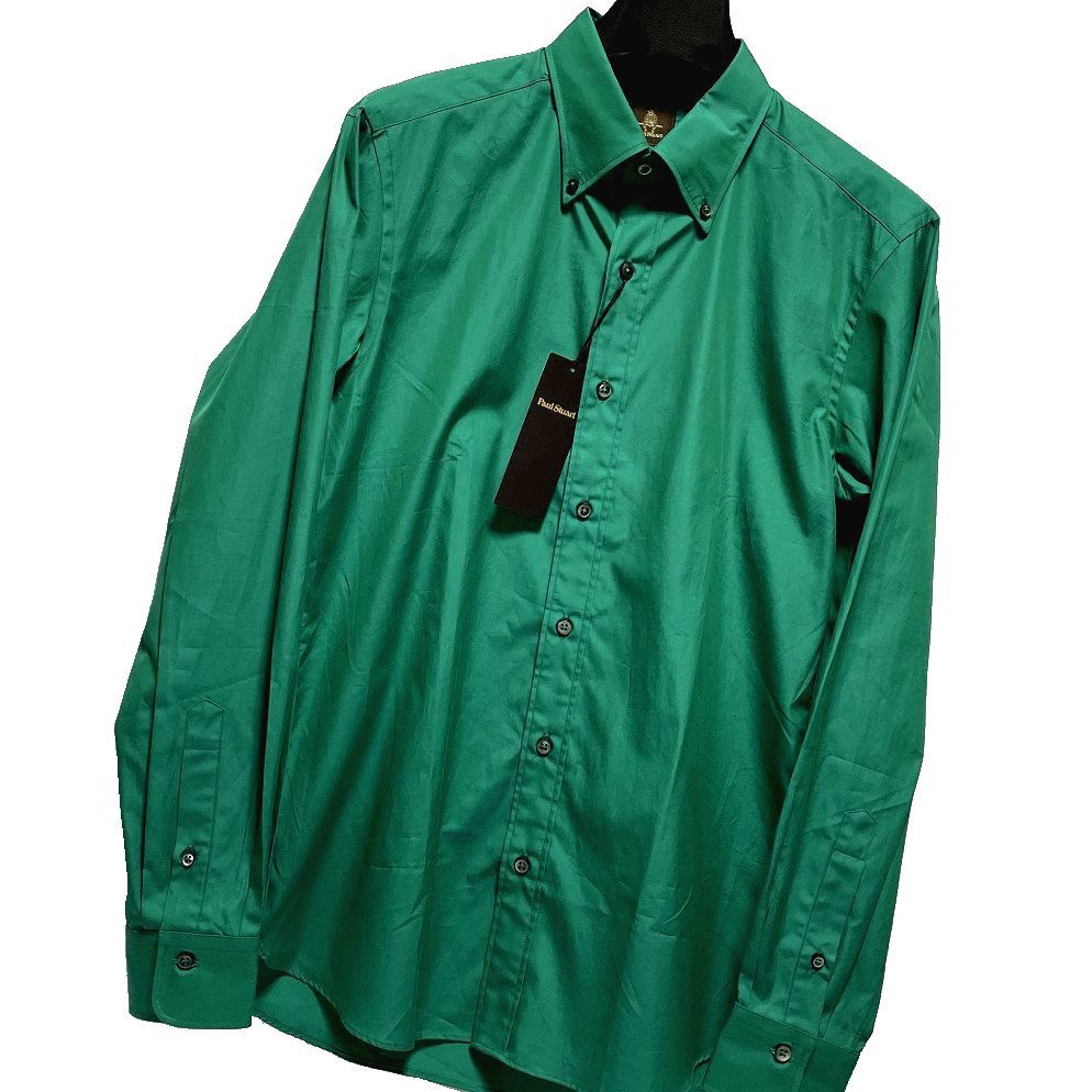 【別倉庫からの配送】 Stuart Paul 新品 ポールスチュアート 定価24,200円 グリーン系 (L) 48 シャツ ボタンダウン コットン Lサイズ 【別倉庫からの配送】 Stuart Paul 新品 ポールスチュアート 定価24,200円 グリーン系 (L) 48 シャツ ボタンダウン コットン Lサイズ
