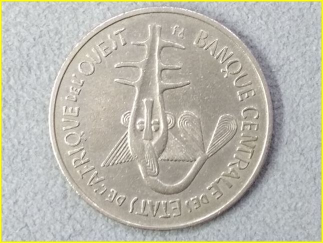 【フランス領 西アフリカ 100フラン 硬貨/1968年】 OUEST AFRICA 100 FRANCS/CFAフラン/旧硬貨/古銭/仏領の画像3