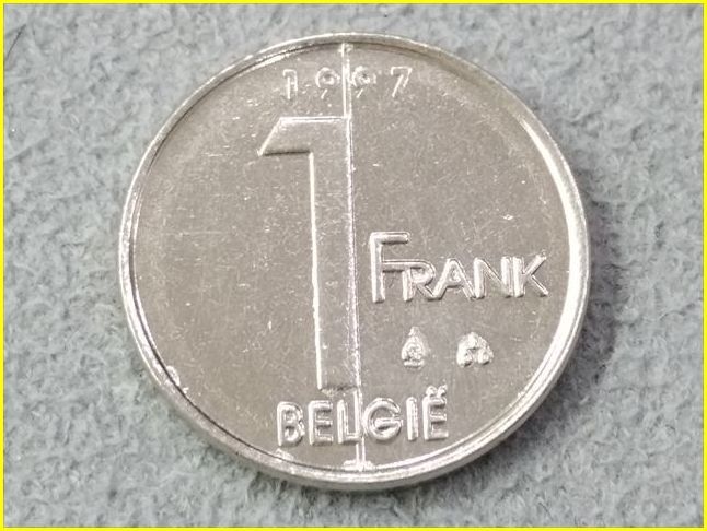 【ベルギー 1フラン 硬貨/1997年】 1 FRANK/BELGIE/アルベール2世/旧硬貨/コイン/古銭/ヨーロッパの画像2