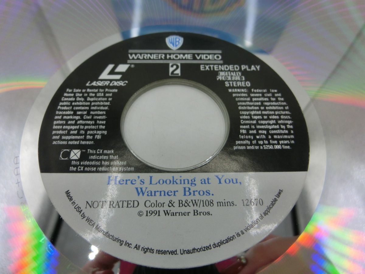 T【1む-75】【80サイズ】輸入盤LD/HERE'S LOOKING AT YOU WARNER BROS/ワーナーブラザーズスタジオの歴史の画像3