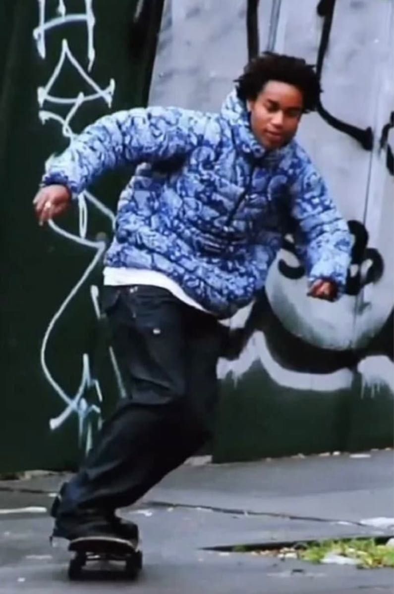 L Supreme Micro Down Half Zip Hooded Pullover Blue Paisley L Supreme Micro Down Half Zip Hooded Pullover Blue Paisley