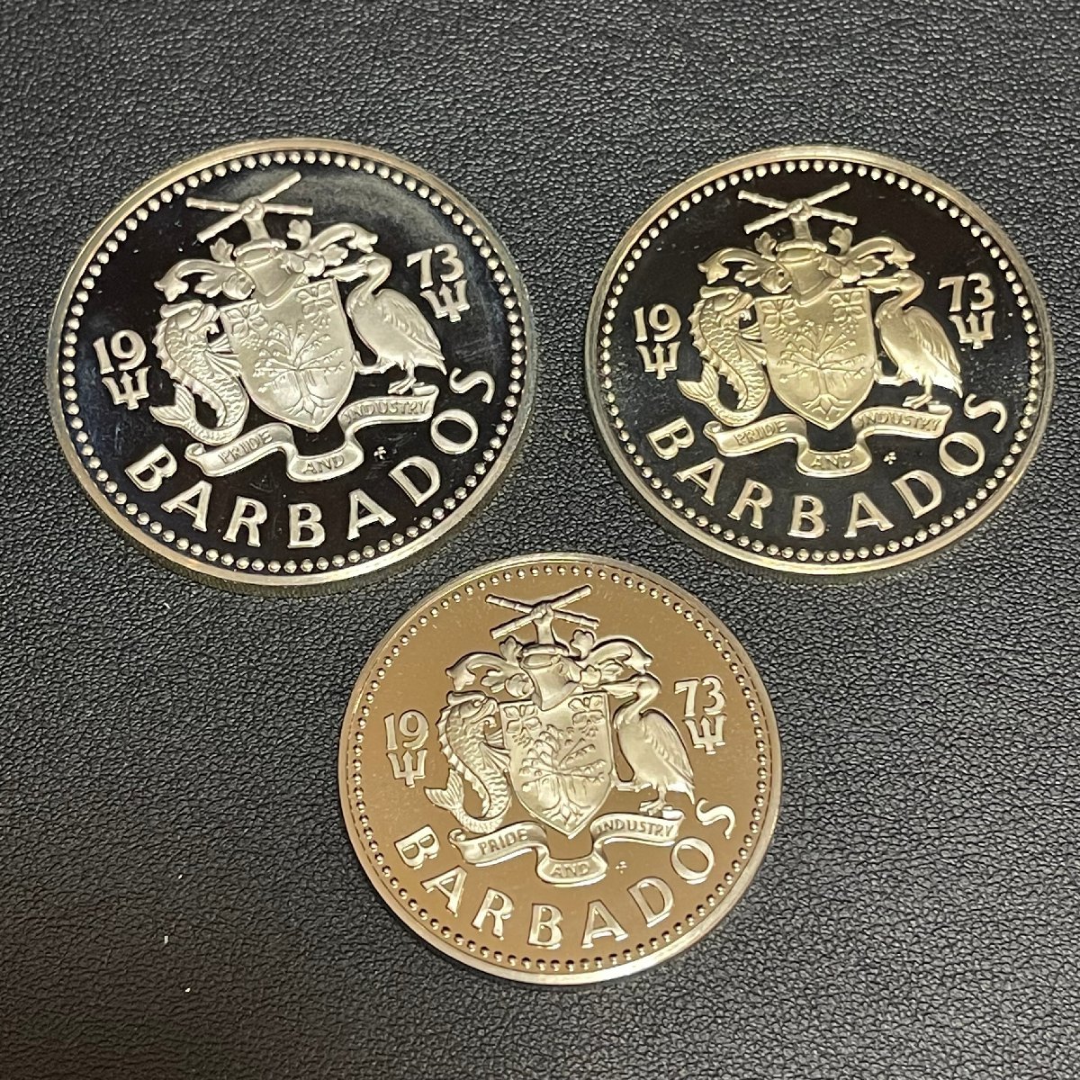 ⑤◆1円スタート バルバドス島 BARBADOS 1973年 フランクリンミント プルーフ銀貨セット 全8種 世界貨幣 アンティークの画像3