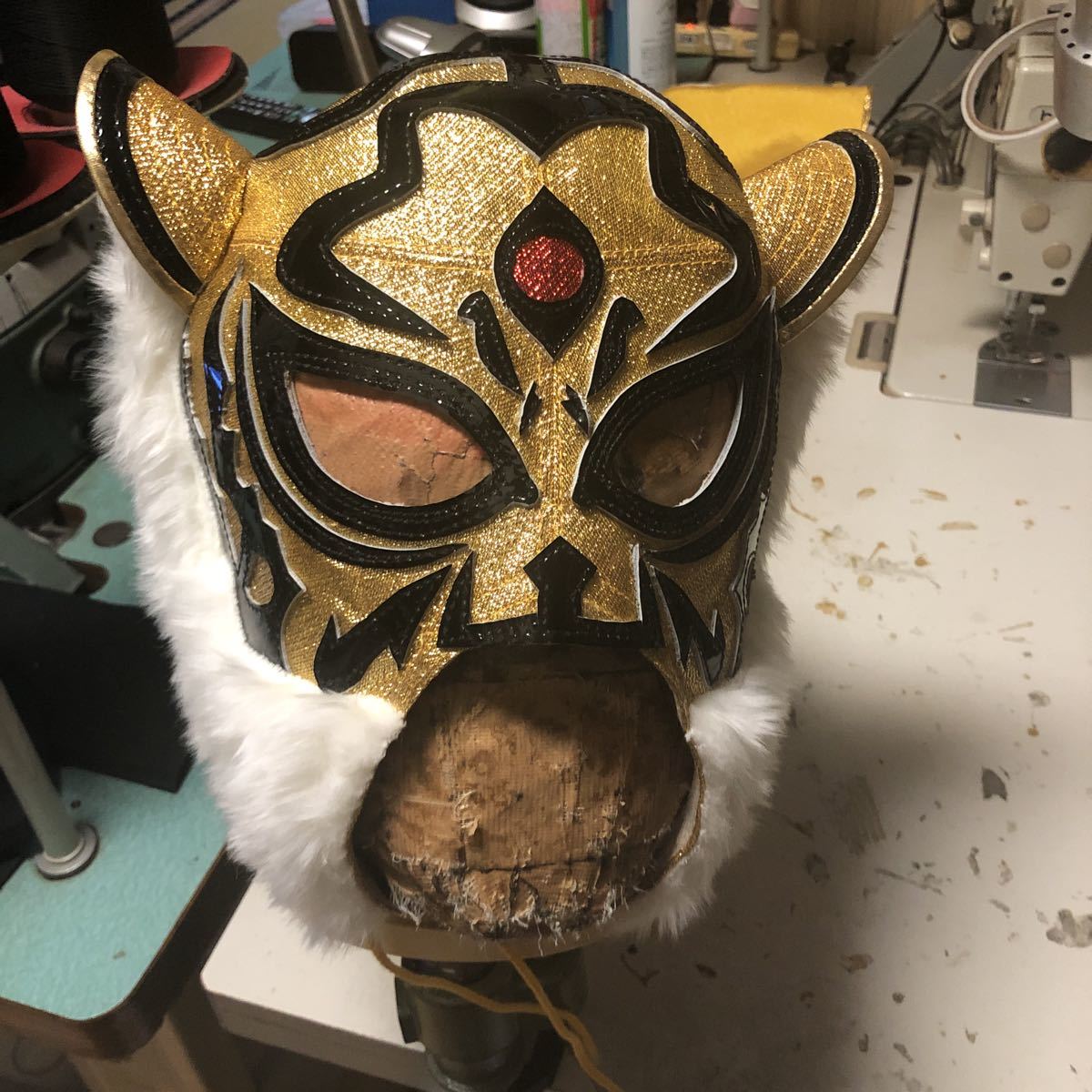 送料無料激安祭 プロレスマスク 初代タイガーマスク矢切試合用マスク