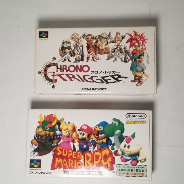 【レトロゲーム】クロノ・トリガー / スーパーマリオ RPG スーパーファミコン 箱付き CHRONO TRIGGER / SUPER MARIO RPG【2本セット】の画像1