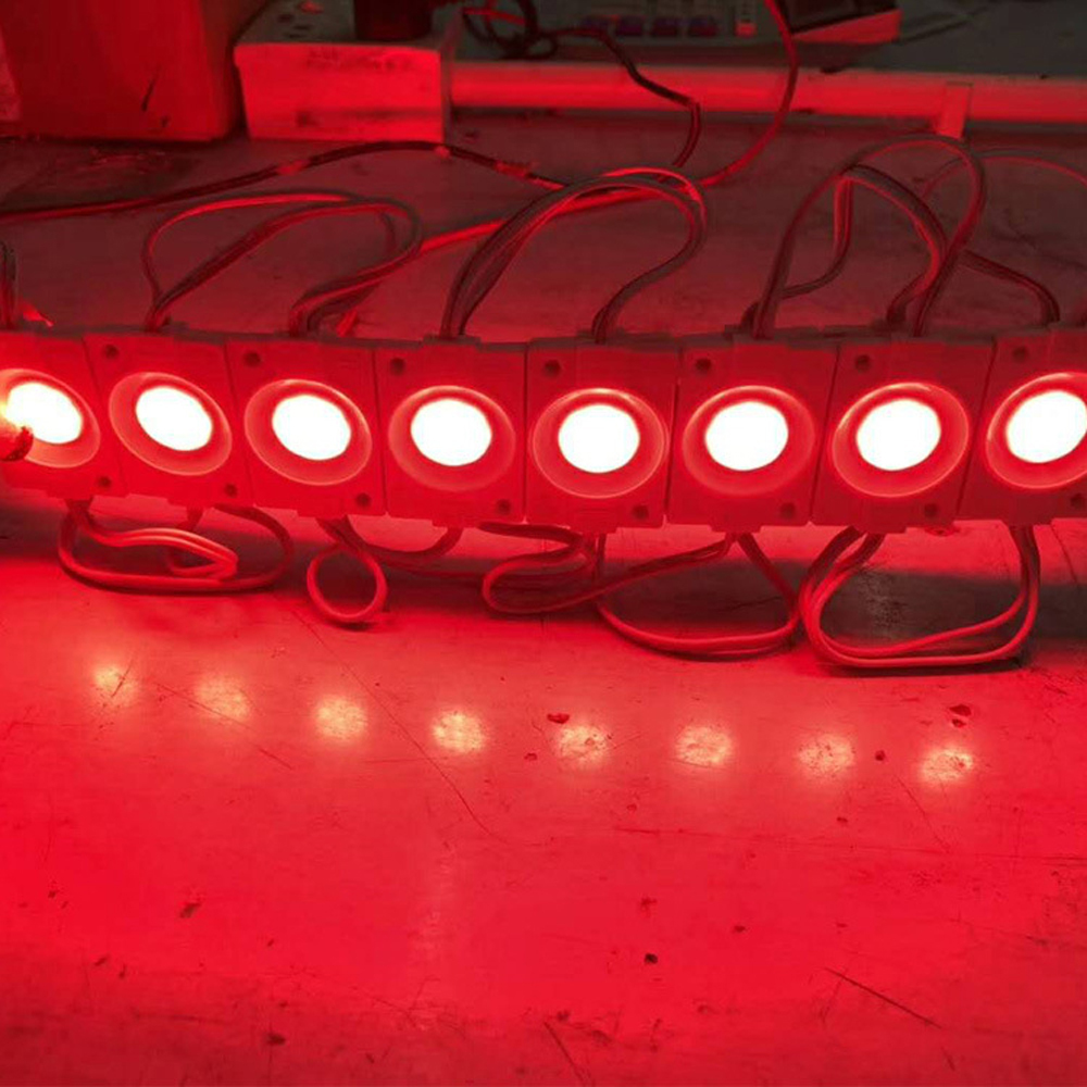 [10コマ] 24V 防水 LED 連結 赤 レッド タイヤ灯 サイドマーカー ランプ 作業灯 路肩灯 ダウンライト 【送料無料】_画像1