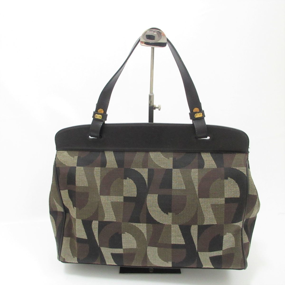 美品 AIGNER アイグナー 103 トートバッグ マルチカラー ロゴ総柄