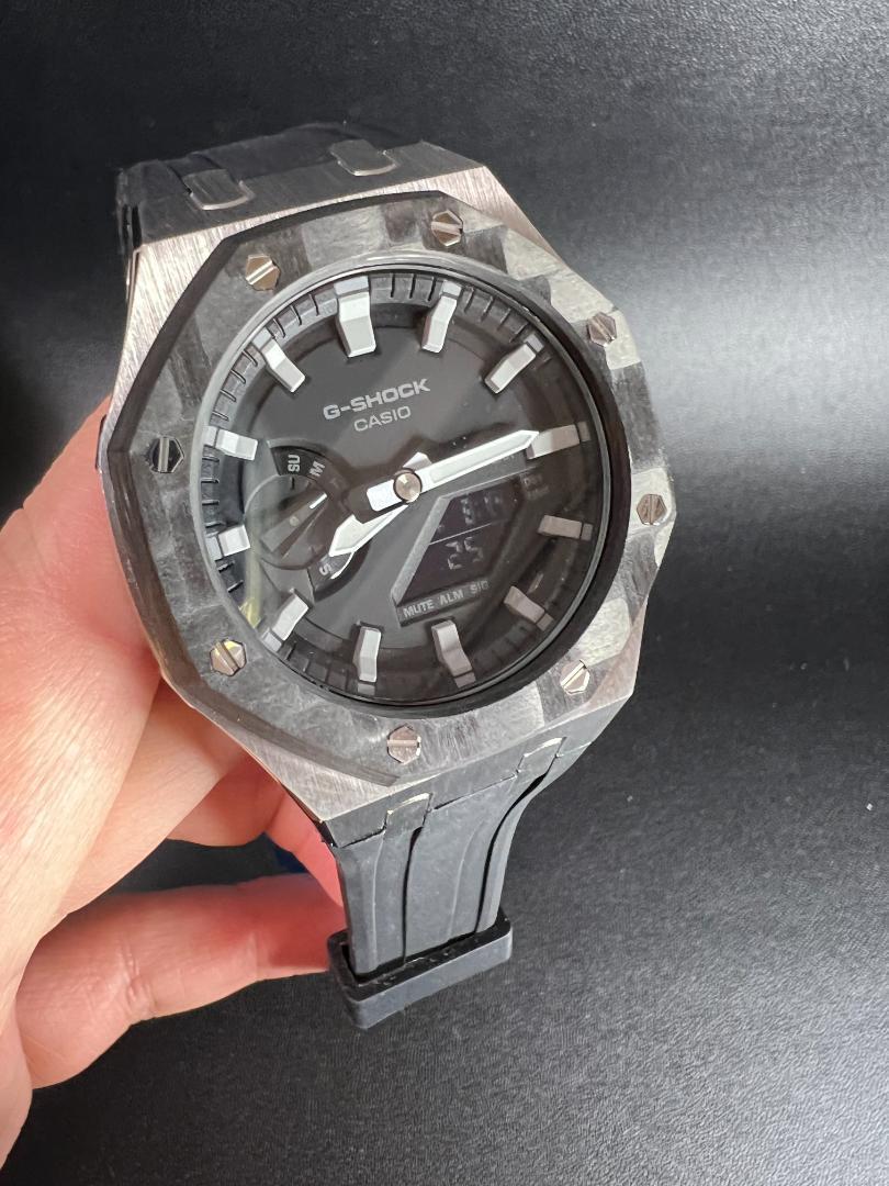 GA-2100 GA-2110 第四世代ベゼル&ベルト カスタム パーツ シルバー