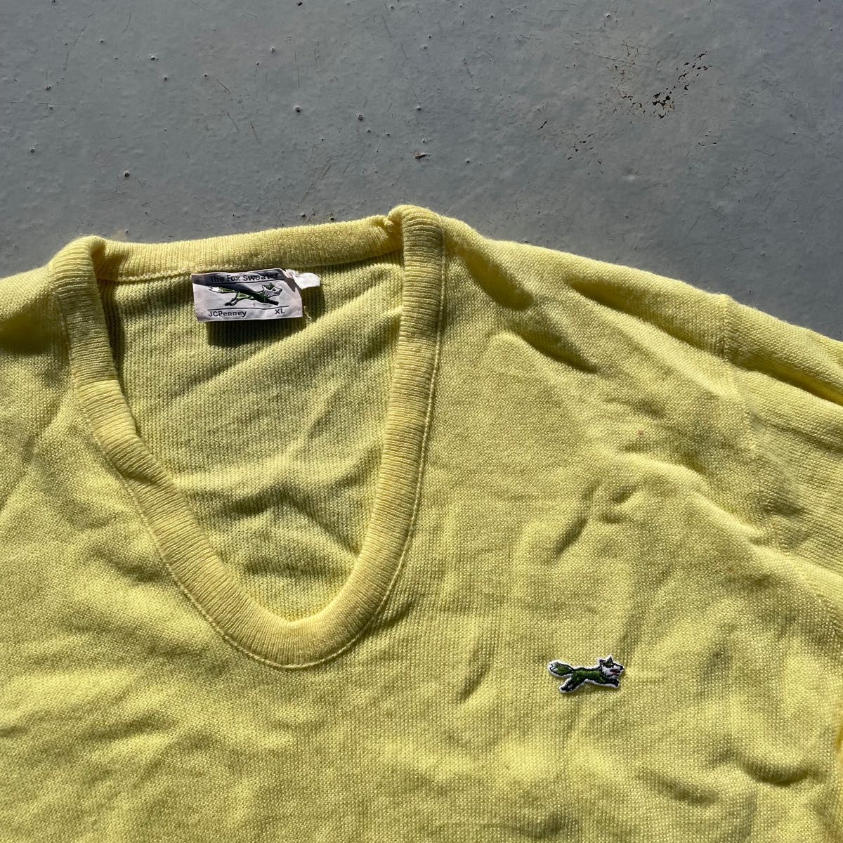 菅田将暉着用】vintage 70s JCPenny Vネックセーター FOX カート 菅田将暉着用】vintage 70s JCPenny Vネックセーター FOX カート