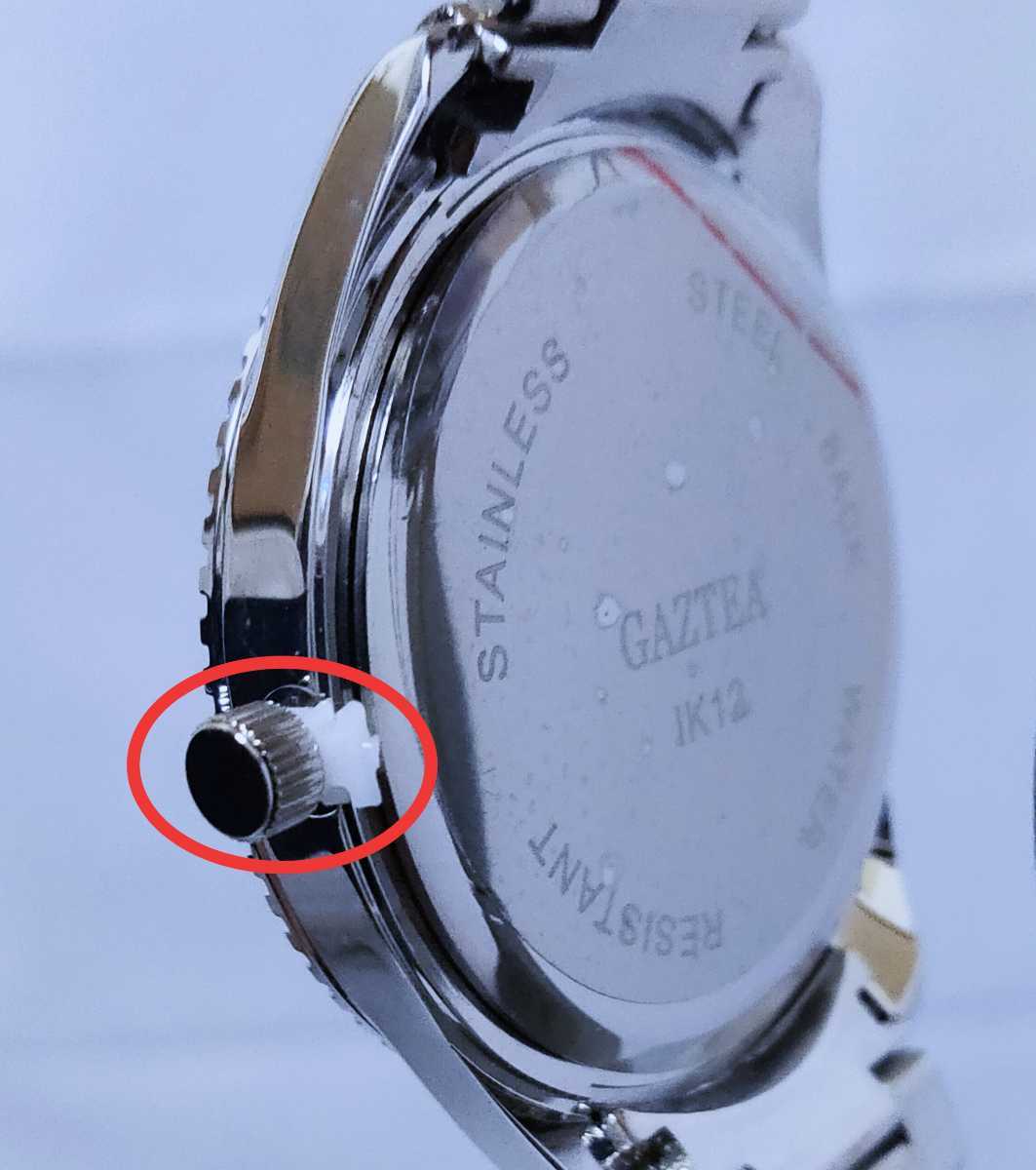 【新品 未使用品】GAZTEA　IK12　腕時計　シルバー　ネイビー　送料無料_画像7