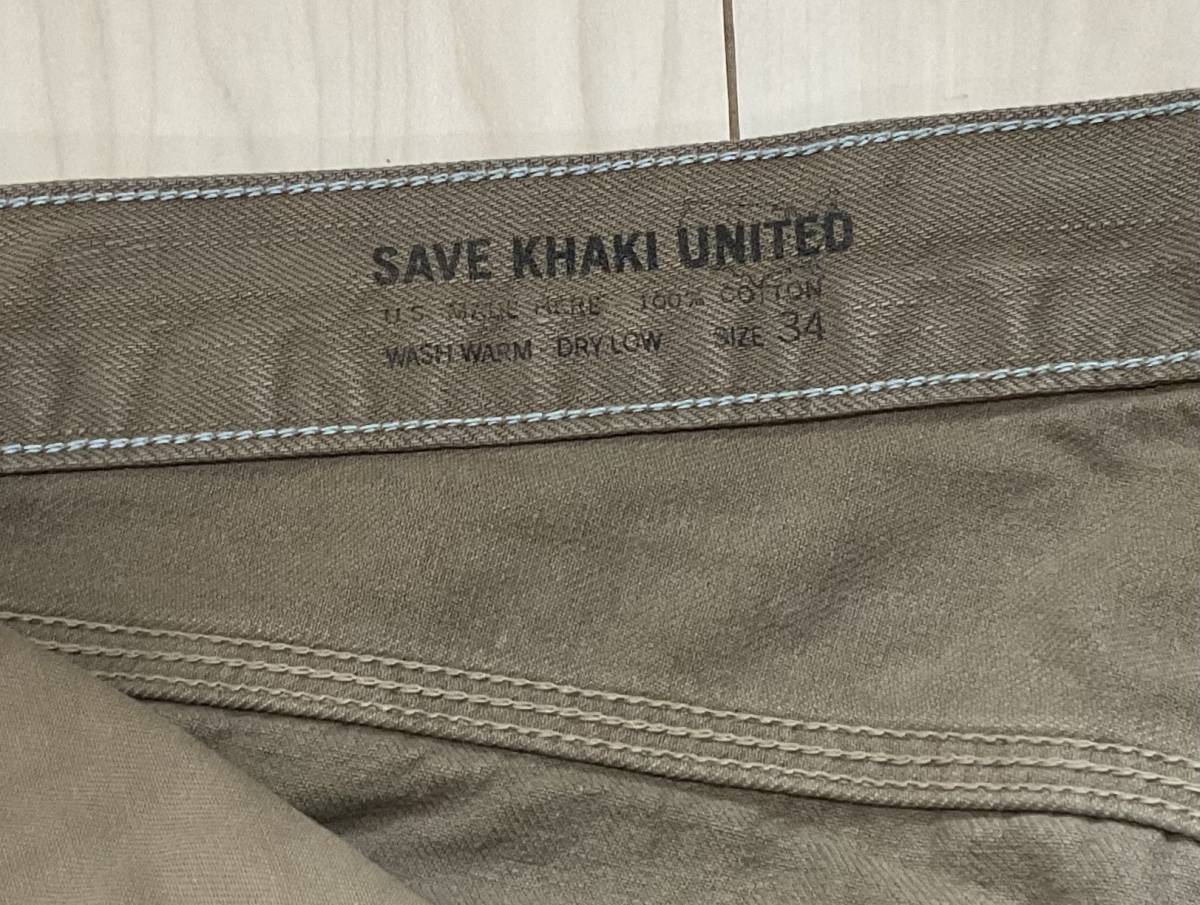 セーブカーキユナイテッド SAVE KHAKI UNITED 古着 パンツ サイズ34