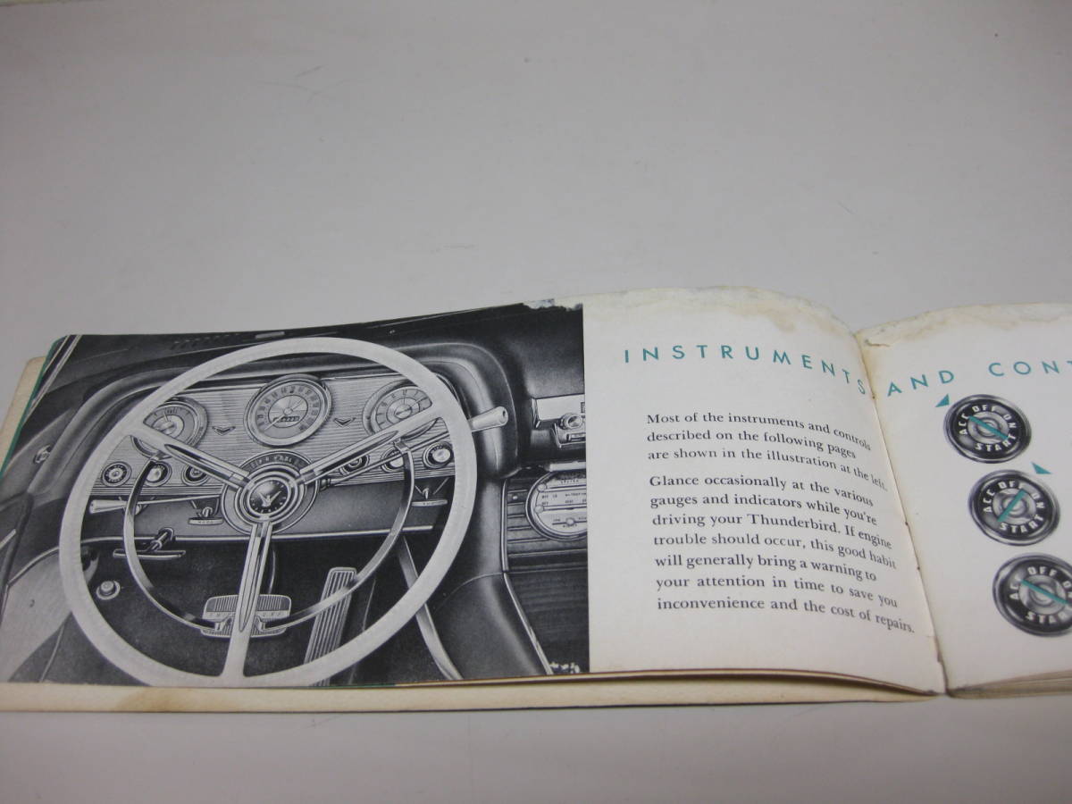  Thunderbird 1959 owner manual owner's manual English version Ford FORD THUMDERBIRD Ame car 