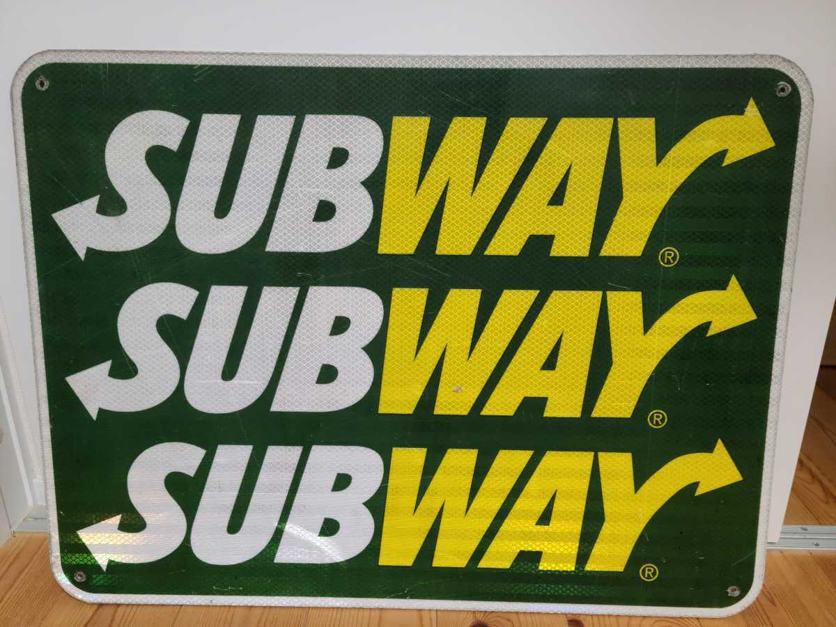 SUBWAY ヴィンテージ USA ロードサイン 看板 インテリア 雑貨