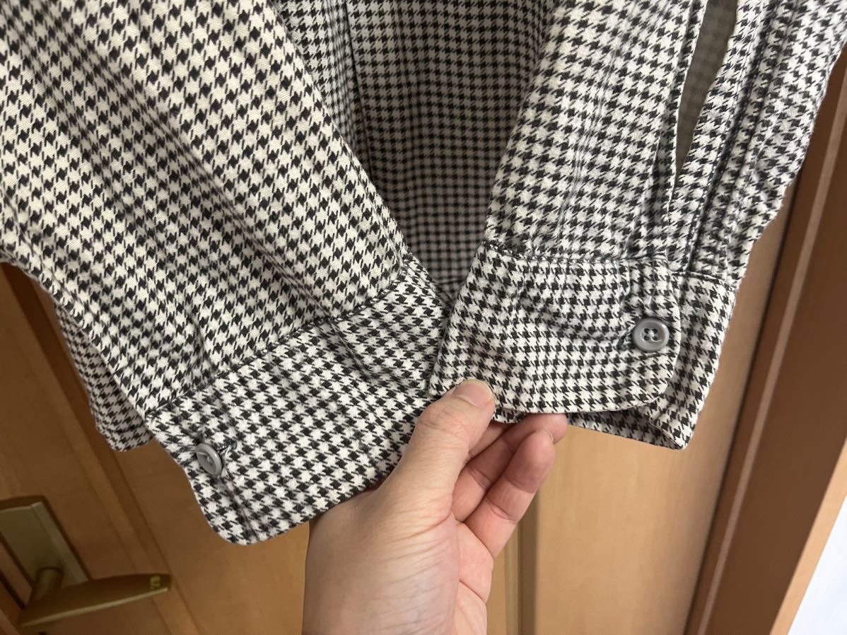 50s60s 千鳥格子 プリントネル 16ハーフ ビンテージ シャツ レア | www