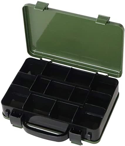 JEJa stage storage box made in Japan both sides storage [ twin separate case TS-300X] black green width 31× depth 26.1× height 8.9