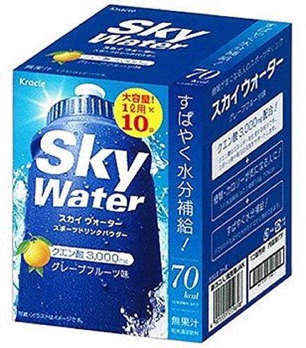 クラシエ　スカイウォーター　スポーツドリンクパウダー　1L用　グレープフルーツ味　(20g[1L用]×10袋)×4個セット_画像1