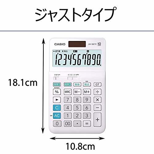  Casio W tax proportion calculator 10 column tax count white Just type JW-100TC-N
